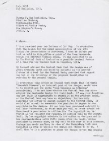 Letter from Mervyn Wall, Secretary of  the Arts Council to Piaras Mac Lochlainn. (Page 1 of 2)